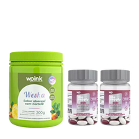 Kit Wesha chá verde e abacaxi + 2 ácidos hialurônicos
