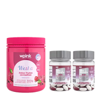 Kit Wpink Wesha chá verde e hibisco + 2 ácidos hialurônicos