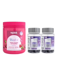 Kit Wpink Wesha chá verde e hibisco + 2 cabelos e unhas