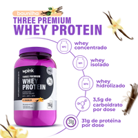 Three Premium Whey Protein Baunilha 3W - (1kg)
