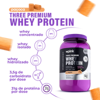 Three Premium Whey Protein Paçoca 3W - (1kg)