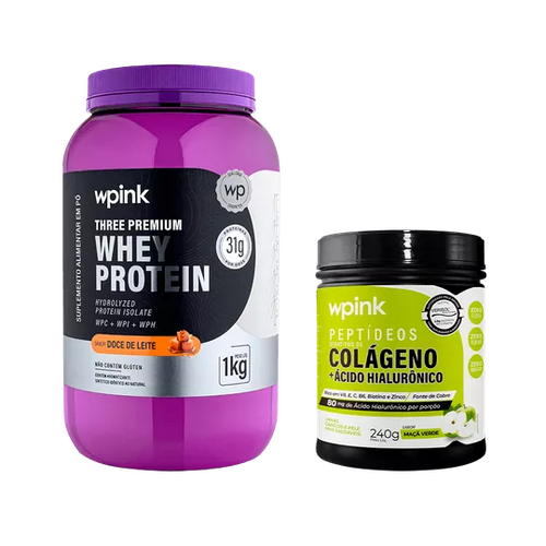 Whey protein doce de leite + colágeno maçã verde - wp